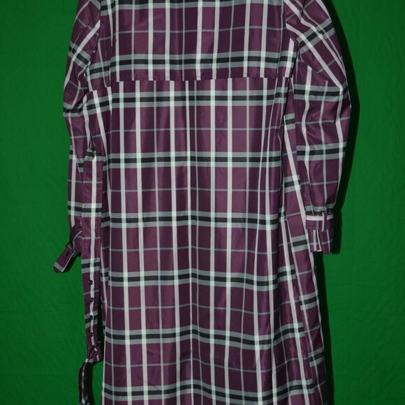 ( NWOT ) ASOS  BLACK , WHITE,  PINK, BURGUNDY THREE BUTTON TRENCH COAT SIZE 6 - Picture 5 of 6